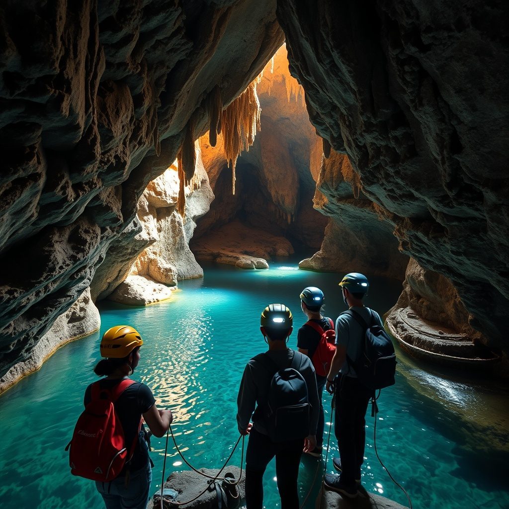 Guided cave exploration